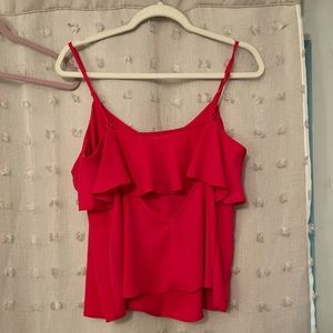 Hot Pink ASOS Flowing Tank with Keyhole Back